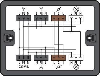 Wago 899-631/189-000 Compact distributor PA distribution board 1 input