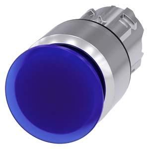 Siemens 3SU1051-1AA50-0AA0 mushroom pushbutton illuminated 22mm round blue 30mm