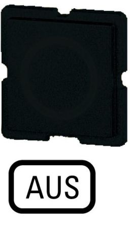 Eaton 153TQ25 button plate, black, CLOSE, 090632