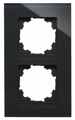 Kopp 405405004 2-way HK07 black glass cover frame