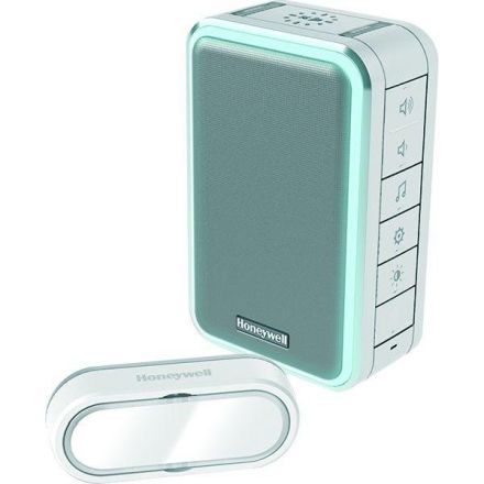 Honeywell DC315SGL 150m 6 tones 84dB light ring silver grey wireless chime set