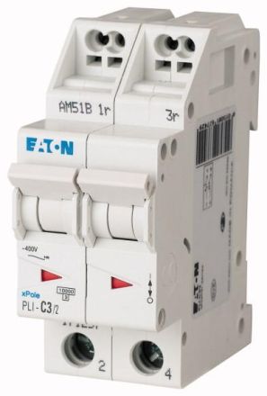 Eaton PLI-C3/2 circuit breaker, 3A, 2p, C-Char , 171257