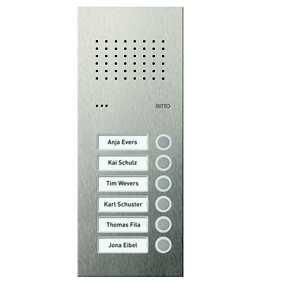 Ritto RGE1810625 Acero pur stainless steel door station audio, 6 WE, stainless steel