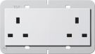 Gira 278203 double socket BS 13 A System 55 BS 80 pure white