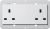 Gira 278203 double socket BS 13 A System 55 BS 80 pure white