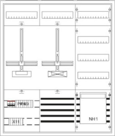 ABB Striebel & John KS4215 measuring and transformer cabinet 3/2A surface-mounted with meter cross, 2CPX032954R9999