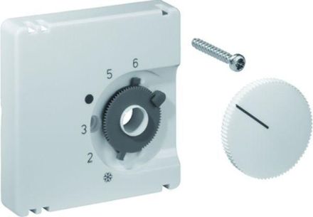 Alre-It UN990050 JZ-001.100 55x55mm glossy pure white cover for room temperature controller
