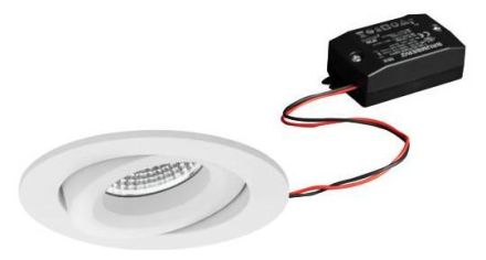 Brumberg 38378173 230V AC 7W 3000K structured LED recessed ceiling spotlight