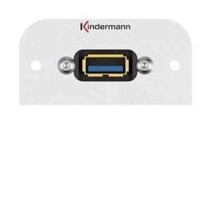 Kindermann 7441000529 A-socket/A-socket 54x54mm connection panel with cable breakout