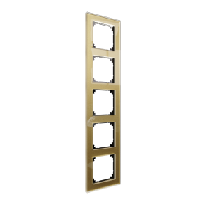MERTEN MEG4050-2341 5-way gold M-Plan real glass frame