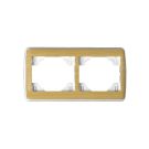 EFAPEL DOUBLE HORIZ FRAME WHITE/BEECH WOOD