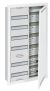 ABB Striebel & John U62MML media distribution board, flush-mounted 6-row, with cover frame and illuminated door, 2CPX030292R9999