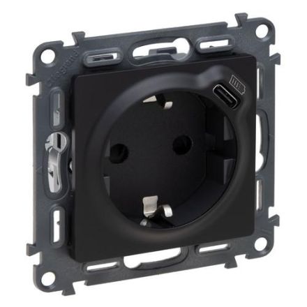 Legrand 756335 Valena Life with USB-C plug black socket