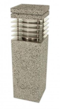 SLV 231410 bollard light ARROCK GRANITE 40 salt/pepper E27 15W