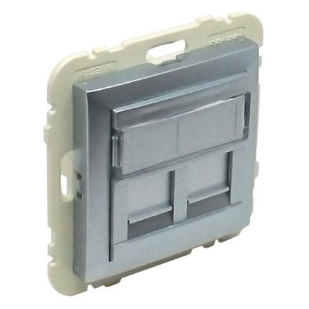 EFAPEL COV RING W/DOUB SUPPORT F/RJ45 CONNECT ALUMIN