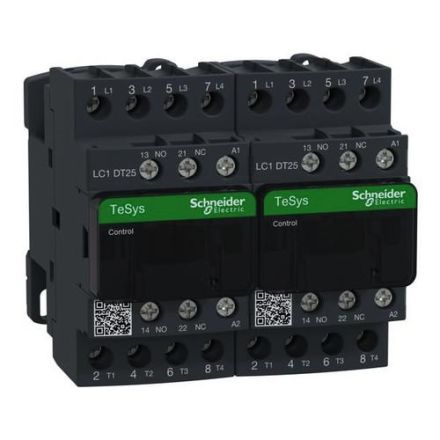 Schneider Electric LC2DT25G7 4-pole 25A 120V 50/60HZ reversing contactor