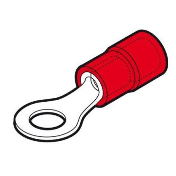 Cembre 2050110 RF-M3,5/1 ring shape PVC insulated flat pin claw cable lug