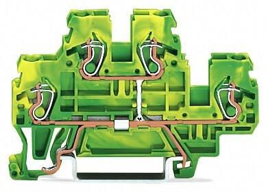 Wago 870-507 PE green-yellow double-deck terminal