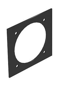 OBO Bettermann T12L/P7S/9011 black CEE 94.5x88mm cover plate, 7408204