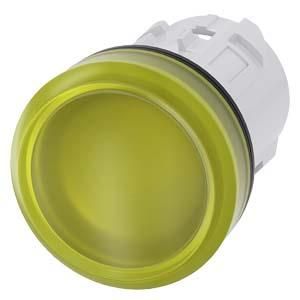 Siemens 3SU1001-6AA30-0AA0 indicator light 22mm round yellow lens smooth