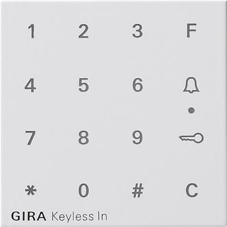 Gira 851327 attachment code keypad System55 pure white with