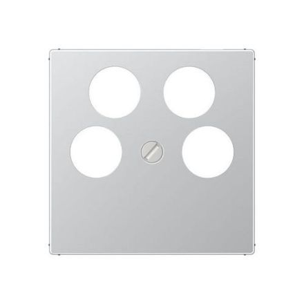 Jung A561-4SAT2AL cover for 4-hole satellite TV socket (Ankaro), thermoplastic painted, series A, aluminium