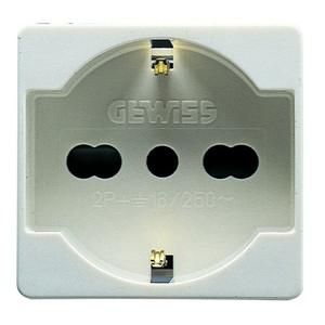 Gewiss GW20246 dual2M 2P+PE 16A P30-17 ital/ger std ws socket