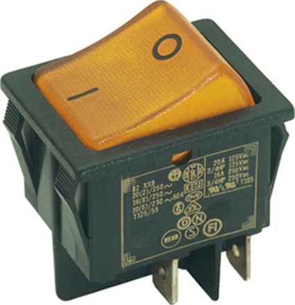 Bachmann 924.098 rocker switch Ser 3652 switch off lit 2-pole black