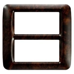Gewiss GW22677 System Top 8M burl wood cover frame