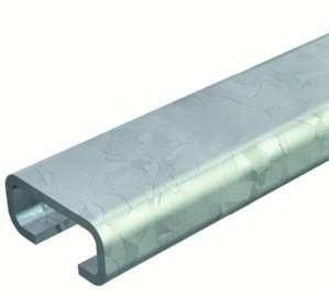 OBO Bettermann CL2712UP2000BK unperforated 12mm profile rail, 1109014