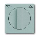 Busch-Jaeger 1740-83 central plate, with rotary handle, with print aluminum silver