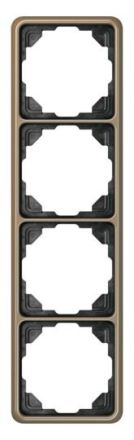 Jung CD584GB frame 4-way, vertical and horizontal mounting, anodised aluminium, CD 500, gold-bronze