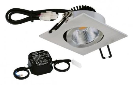 EVN PC24N61440 quad sb Alu pol 4000K 6W 683lm 350mA STL LED recessed ceiling spotlight