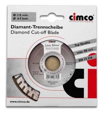 Cimco 208728 line silver 180mm diamond cutting disc