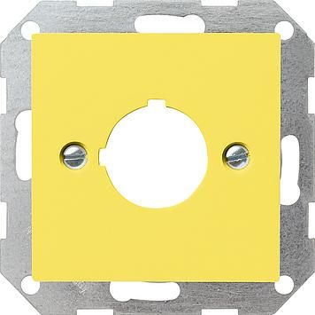 Gira 027102 cover+support ring devices with 22.5 mm System 55 yellow