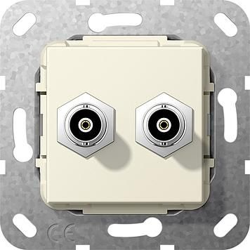 Gira 563001 BNC 2-way crimp connection insert cream white