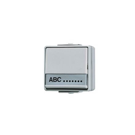Jung 631NAW button, 1-pole normally open 250 V ~, with label field, IP 44, WG 600
