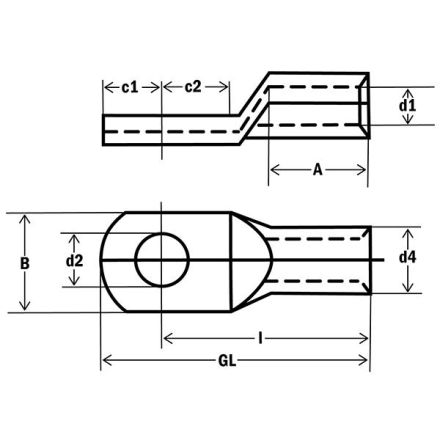 HAUPA 290061 compression cable lug 120qmm 1f M10 bare