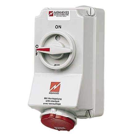 Mennekes 5105A DUO 32A 4-pole 6h 400V IP44 wall socket