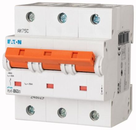Eaton PLHT-D63/3 circuit breaker, 63A, 3p, D-Char , 248047