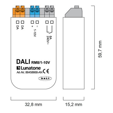 LUNATONE 86458668-AN Analog DALI interface input | 1-10 V, relay 8 A