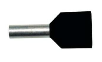 PROTEC.class 05101565 Wire end ferrules PAEH 150D/12 black insulated VE100 Double wire end ferrules 2x1.5qmm/12mm (100pcs)
