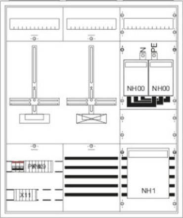 ABB Striebel & John KS4216 measuring and transformer cabinet 3/2A surface-mounted with meter cross, 2CPX032955R9999