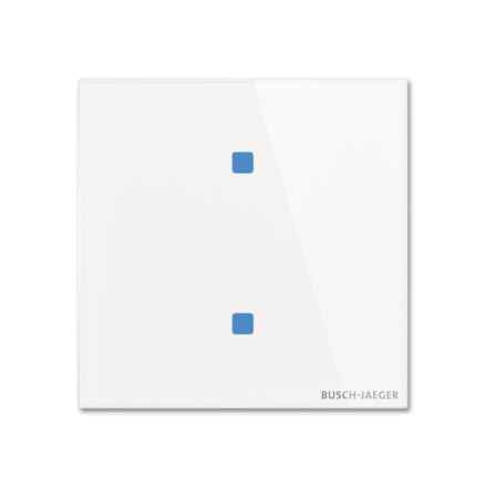BUSCH-JAEGER TB/U2.4.11-CG KNX pushbutton sensor standard tacteo | 2-fold, vertical | glass white | 86x86mm