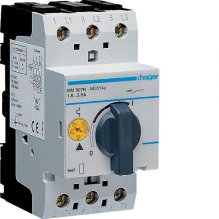Hager MM507N motor protection switch 1, 6-2, 5A 230/400V