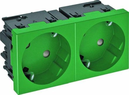 OBO Bettermann 6120487 33° 2-f. Connect 45 250V 10/16A RAL6029 socket SCHUKO