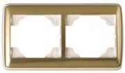 EFAPEL DOUBLE HORIZ FRAME WHITE/INOX