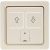 ELSO 207060 central plate electric roller shutter switch pearl white