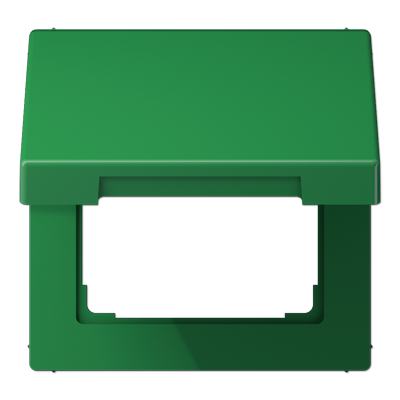 Jung LS990BFKLGN hinged cover with return spring, thermoplastic, LS series, green (for SV)