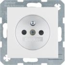 Berker 6765761909 socket with protective contact pin polar white matt Berker S.1/B.3/B.7
